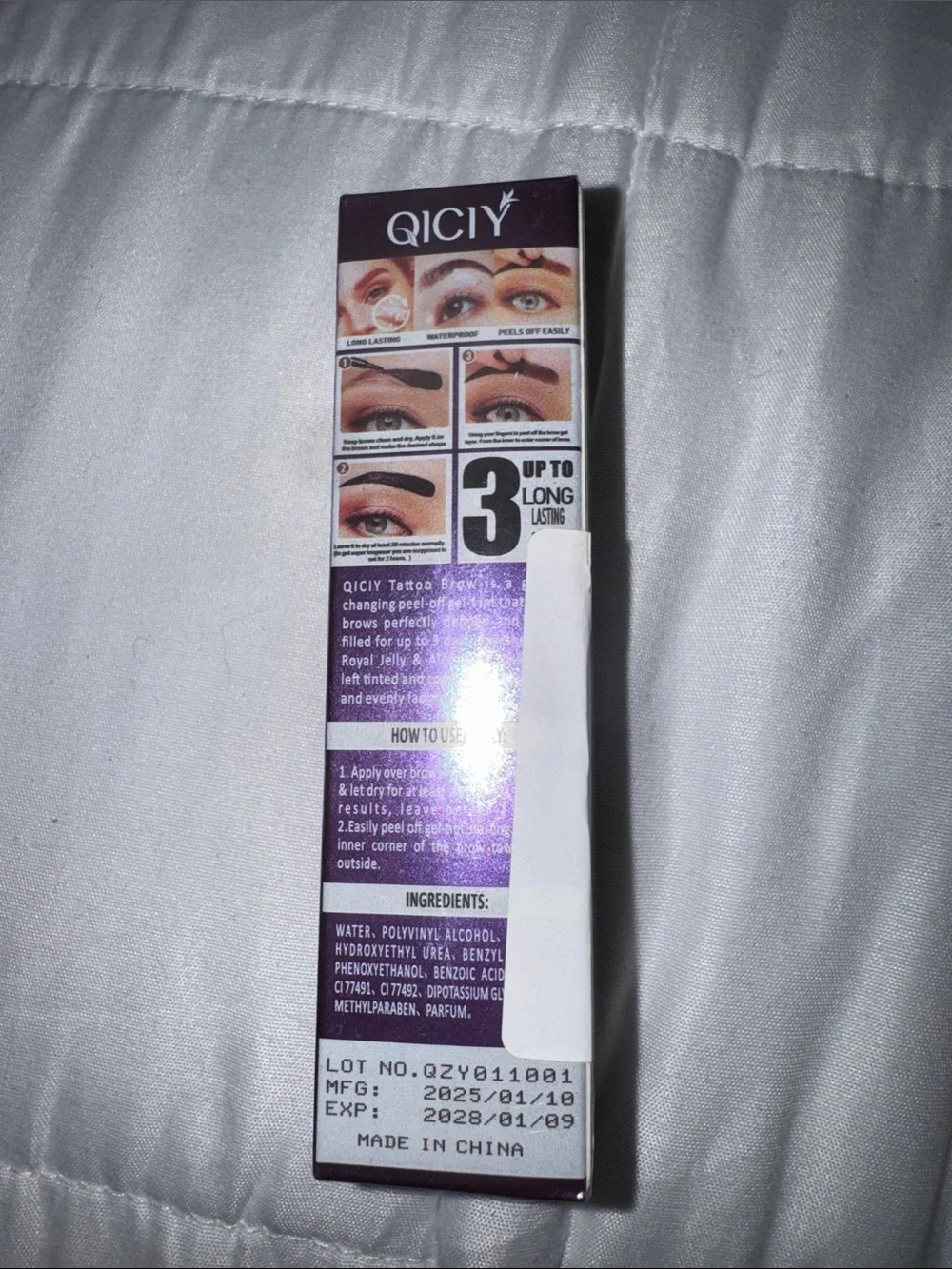 Tattoo Eyebrow Gel — Deep Brown Peel-Off Tint
